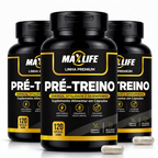Pré-Treino Linha Premium MAXLIFE 120 Cápsulas 600mg