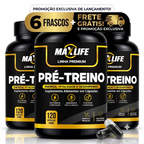 Pré-Treino Linha Premium MAXLIFE 120 Cápsulas 600mg