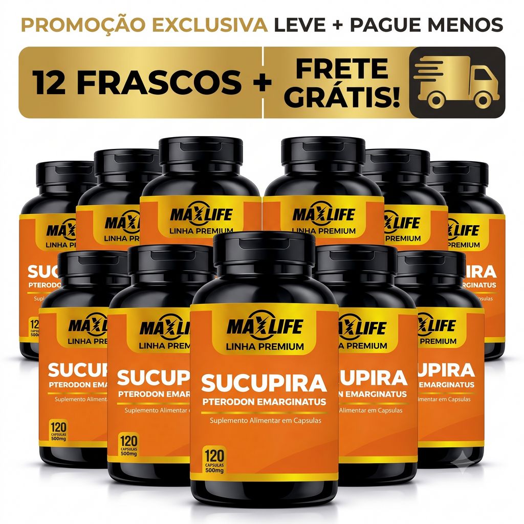 Cúrcuma + Pimenta Preta Linha Premium MAXLIFE 120 Cápsulas 500mg