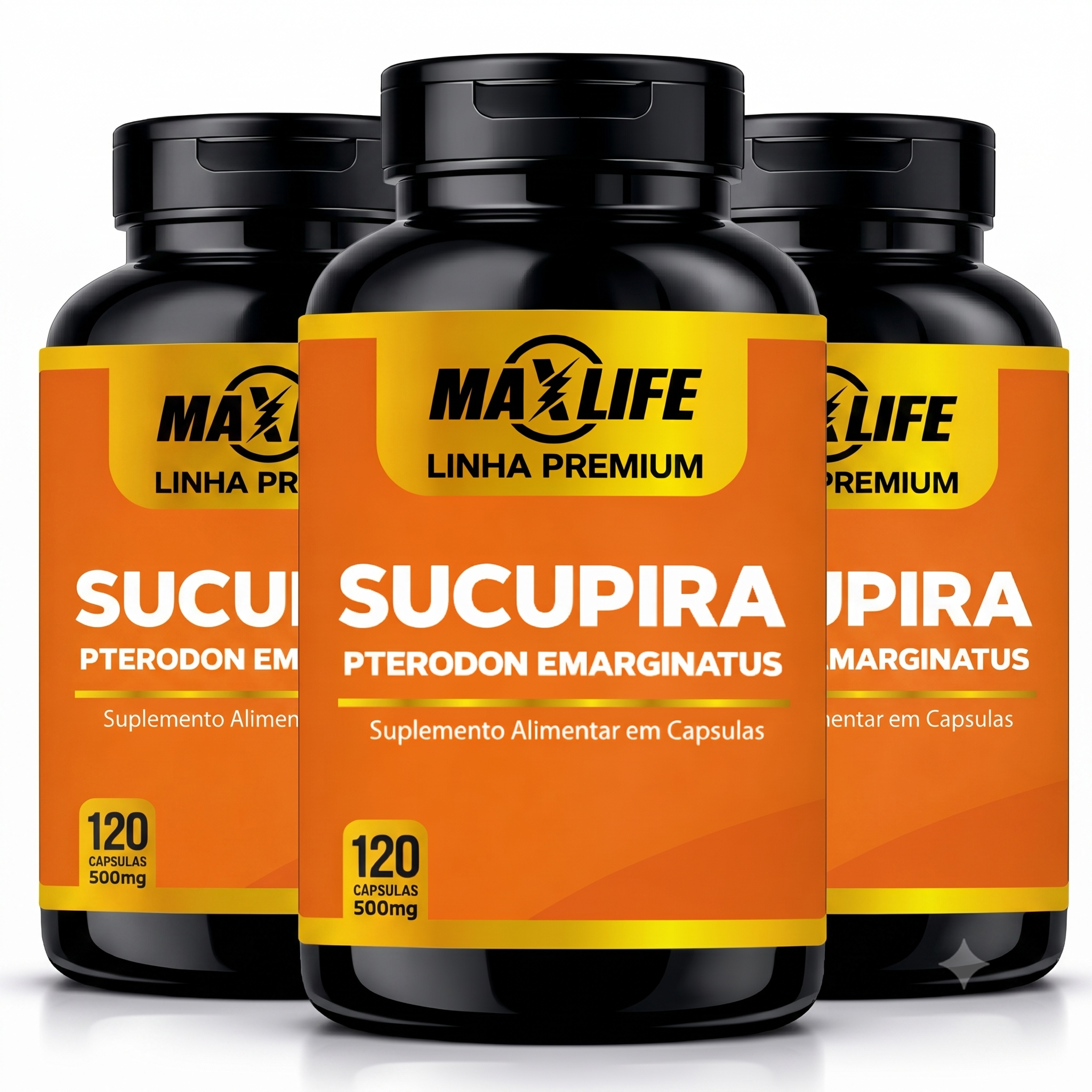 Cúrcuma + Pimenta Preta Linha Premium MAXLIFE 120 Cápsulas 500mg
