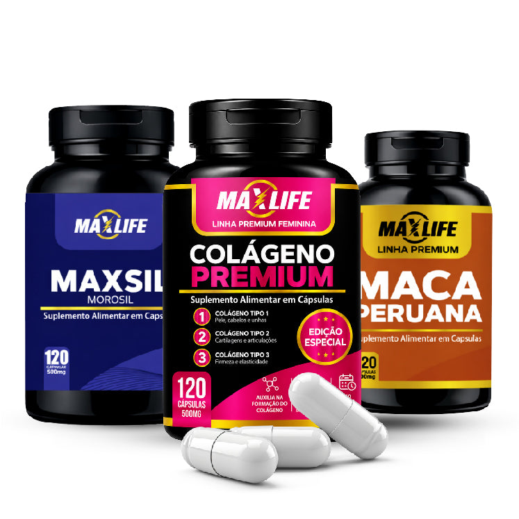Kit Nutricional • Colágeno Premium + Maca Peruana e Maxsil