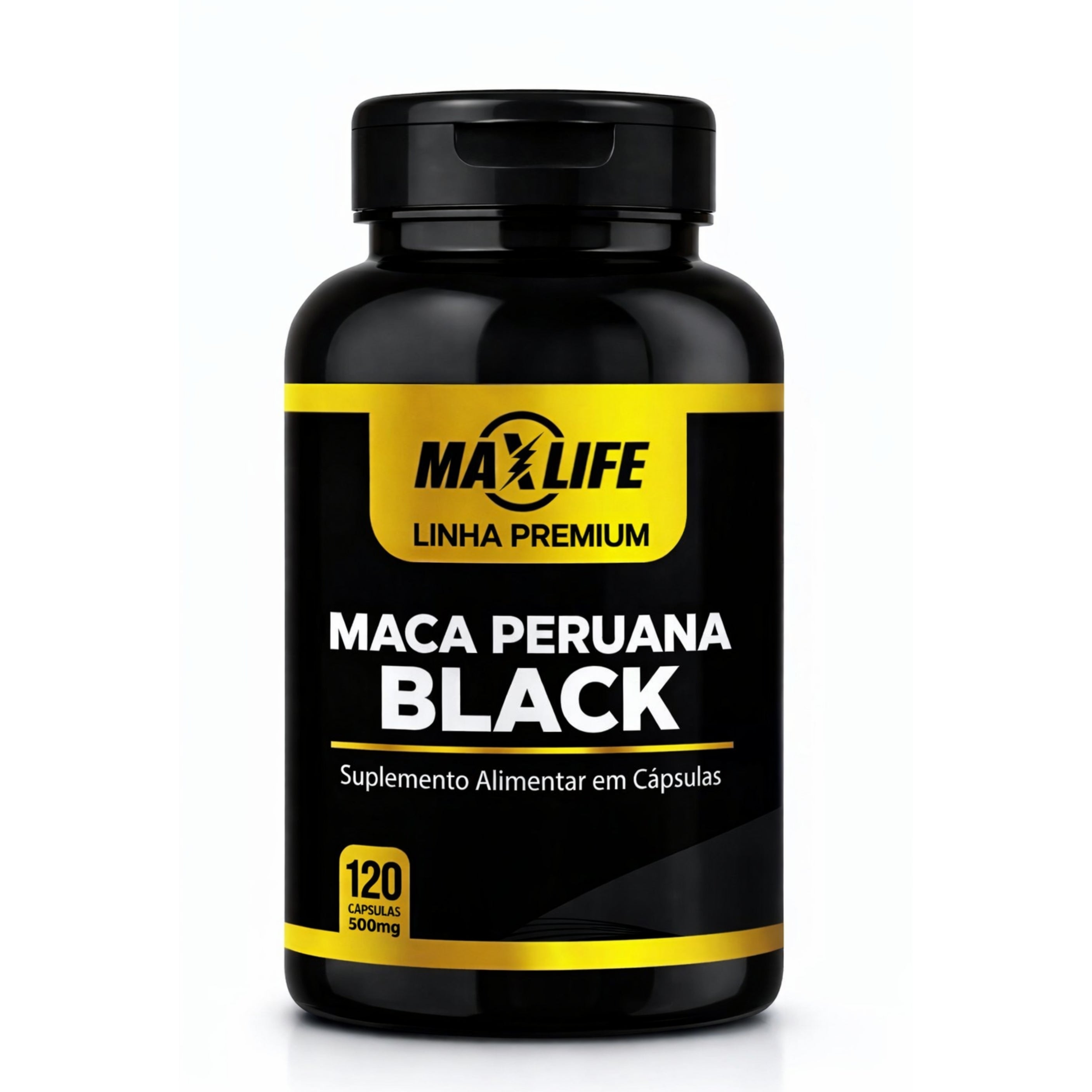Maca Peruana Black Linha Premium MAXLIFE 120 Cápsulas 500mg