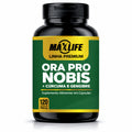 Ora-pro-nóbis com Cúrcuma e Gengibre - frasco de cápsulas MAXLIFE, Open7