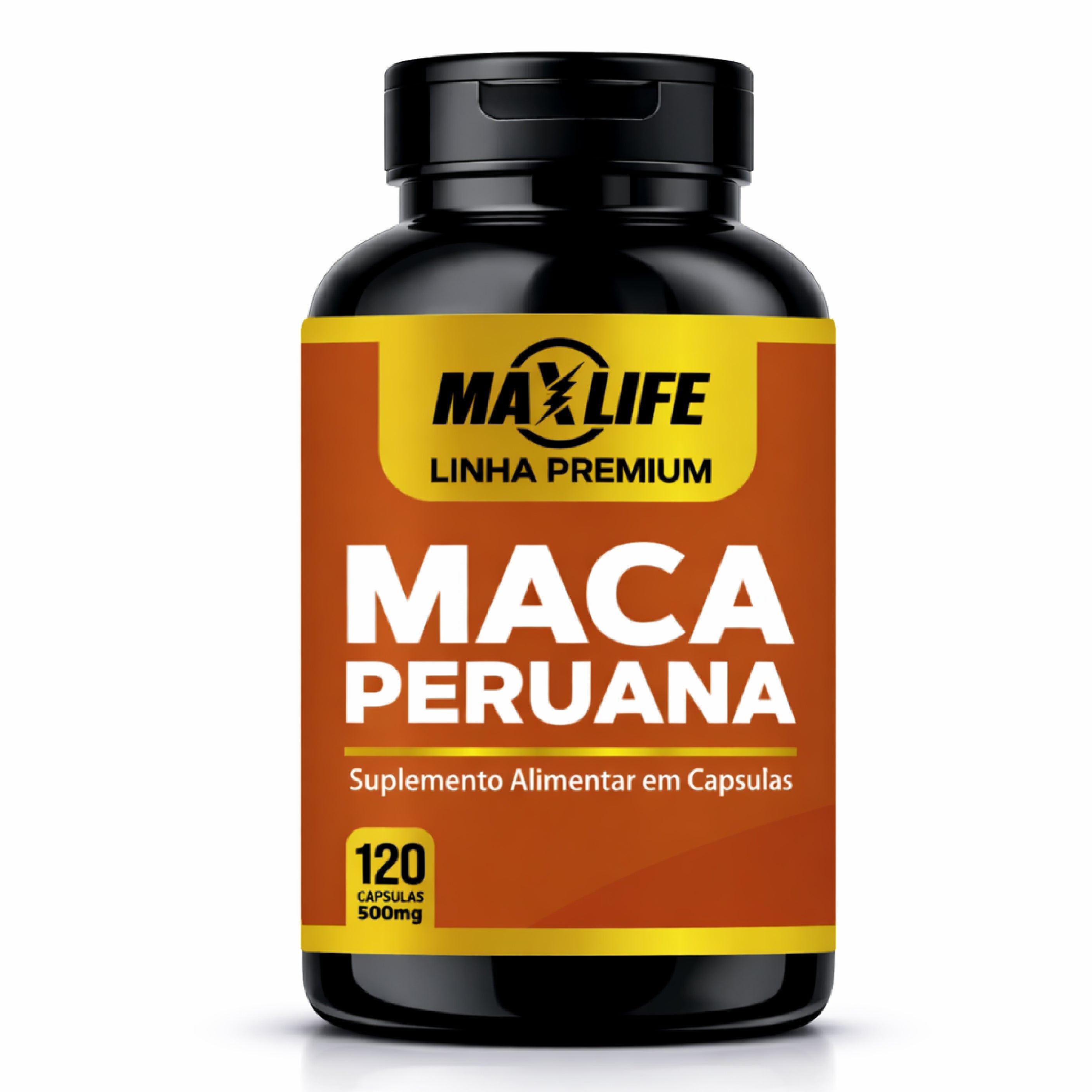 Maca Peruana Linha Premium MAXLIFE 120 Cápsulas 500mg