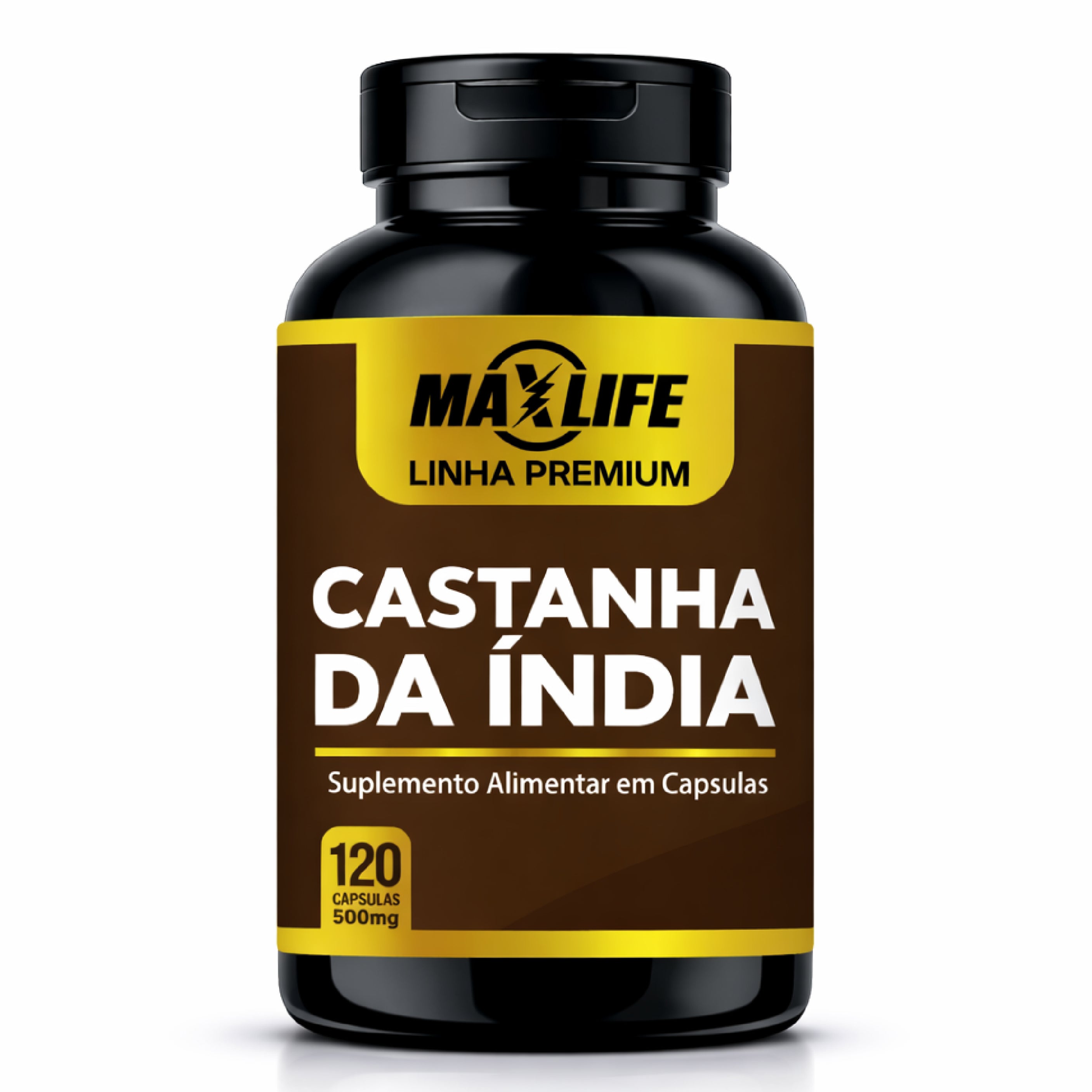 Castanha da Índia Linha Premium MAXLIFE 120 Cápsulas 500mg