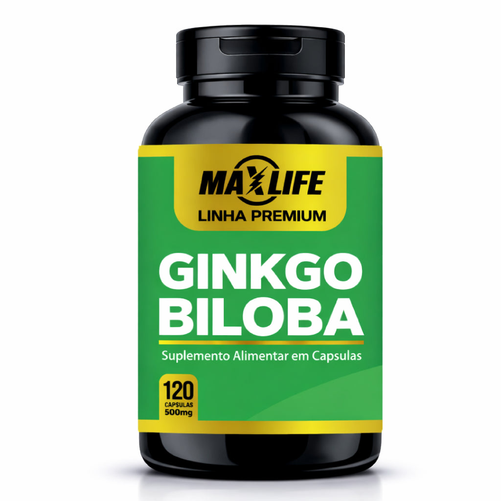 Ginkgo Biloba Linha Premium MAXLIFE 120 Cápsulas 500mg
