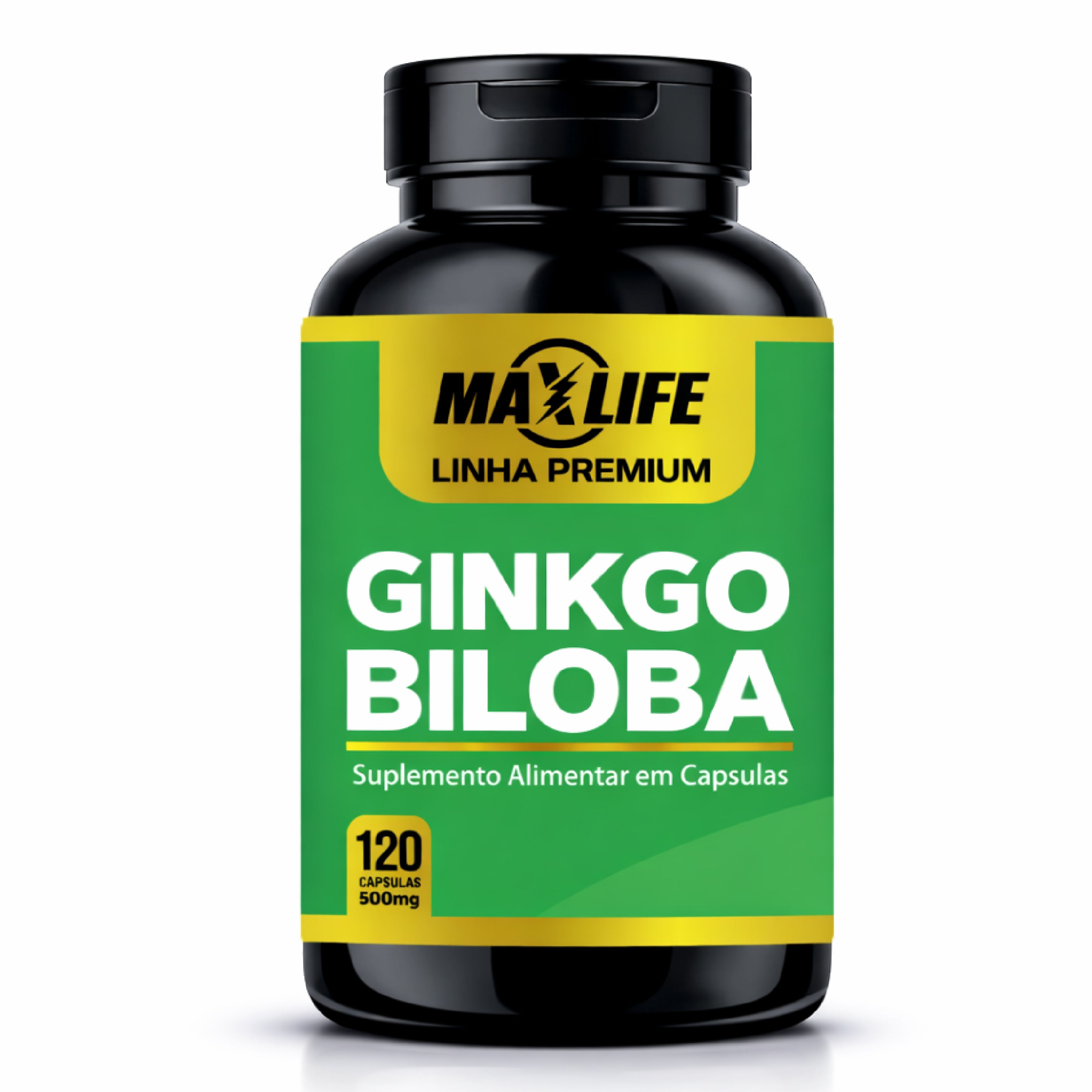 Ginkgo Biloba Linha Premium MAXLIFE 120 Cápsulas 500mg