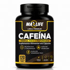 Cafeína Linha Premium MAXLIFE 120 Cápsulas 500mg