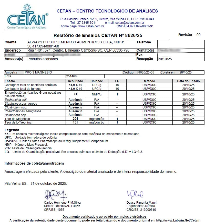 Kit 3 Pro3Magnésio + Melatonina