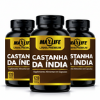 Castanha da Índia Linha Premium MAXLIFE 120 Cápsulas 500mg